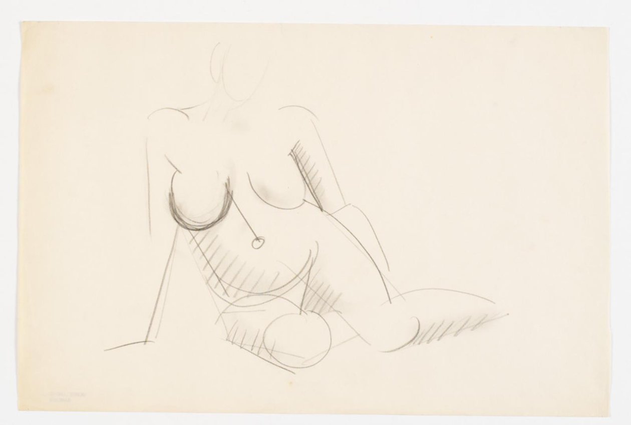 Modèle nu assis, tourné vers la droite - Vilhelm Lundstrøm