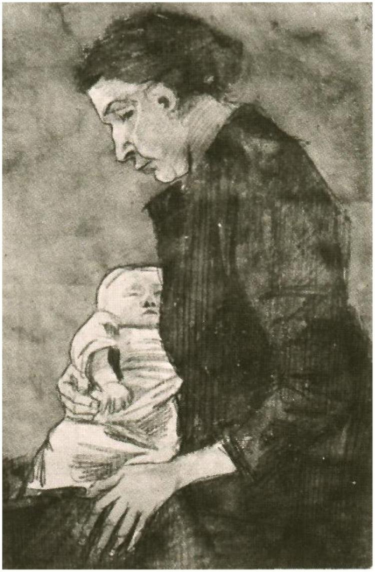 Sien Allaitant un Bébé - Vincent van Gogh