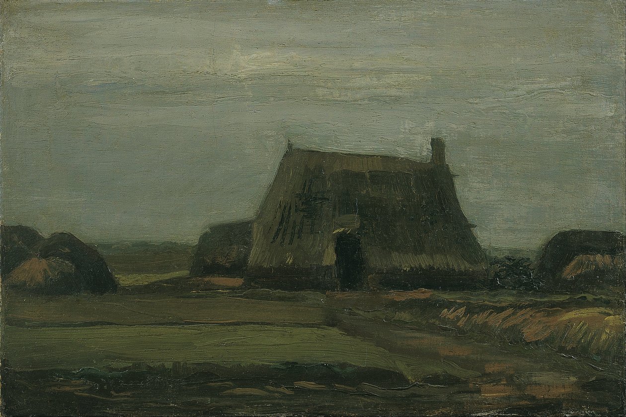 Ferme avec tas de tourbe - Vincent van Gogh