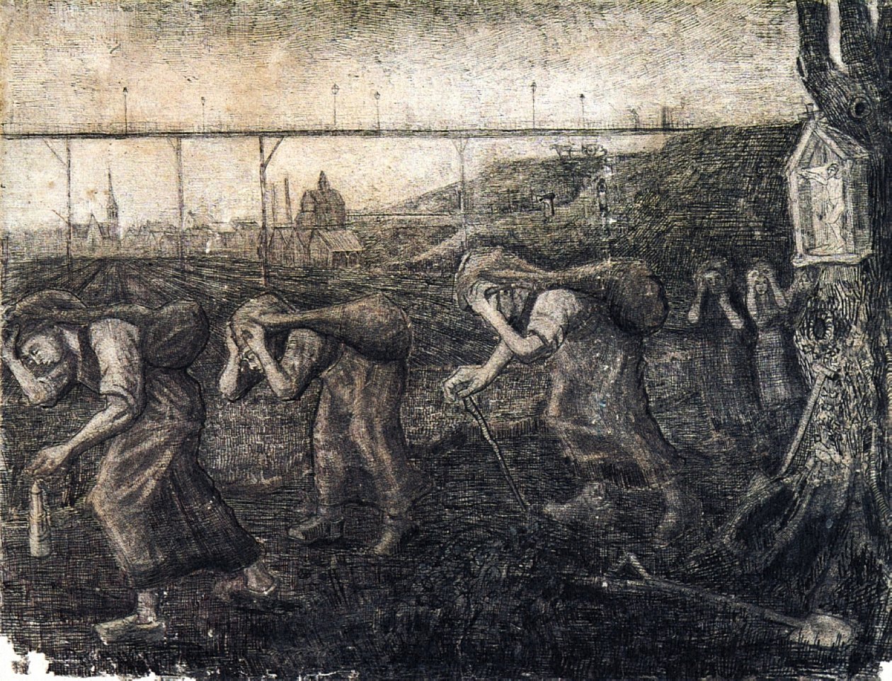 Femmes de Mineurs portant des Sacs - Vincent van Gogh