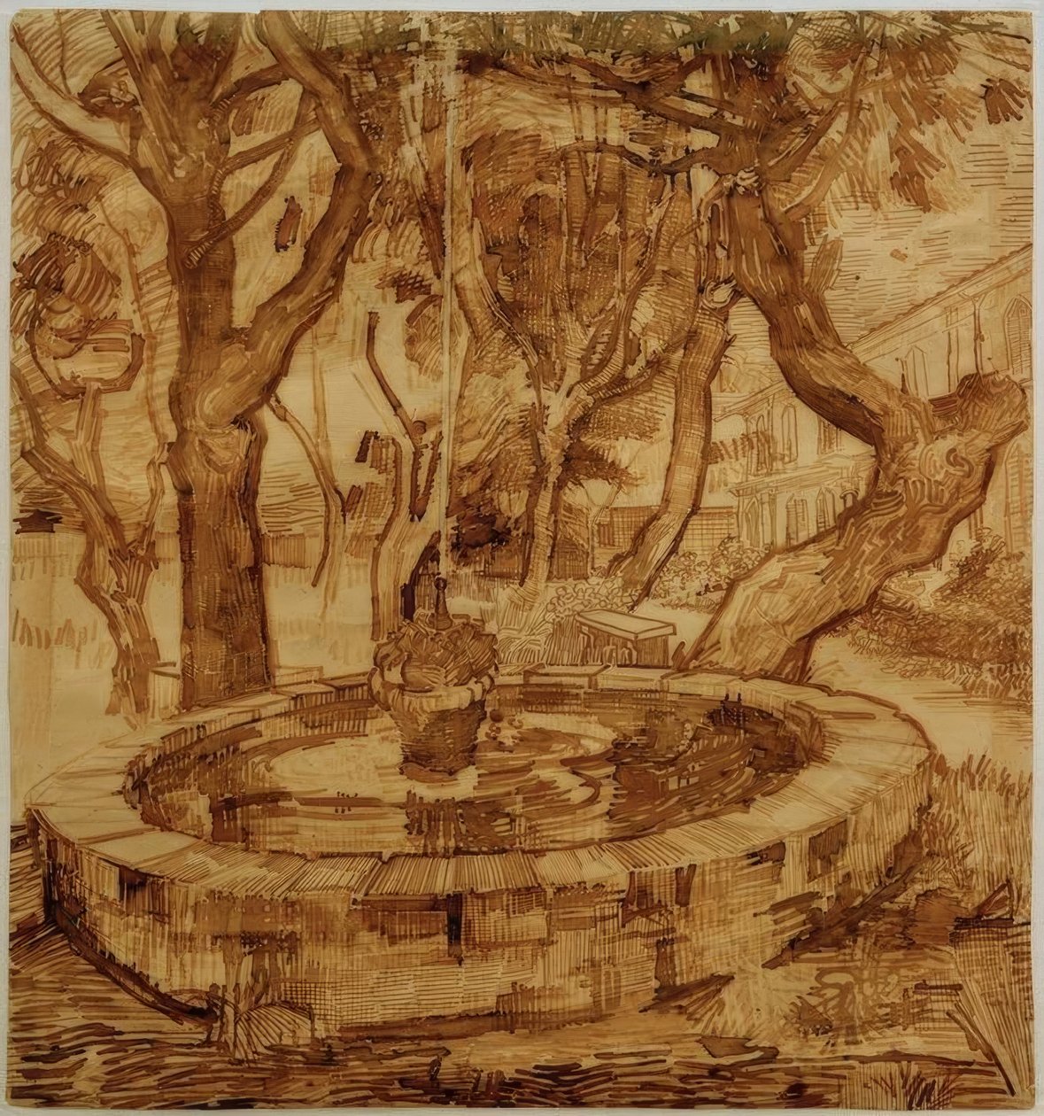 Fontaine dans le jardin de l