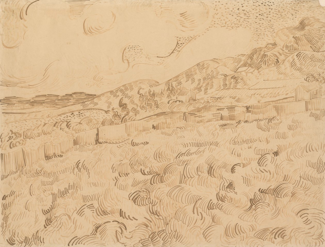 Le champ de blé clos après une tempête - Vincent van Gogh