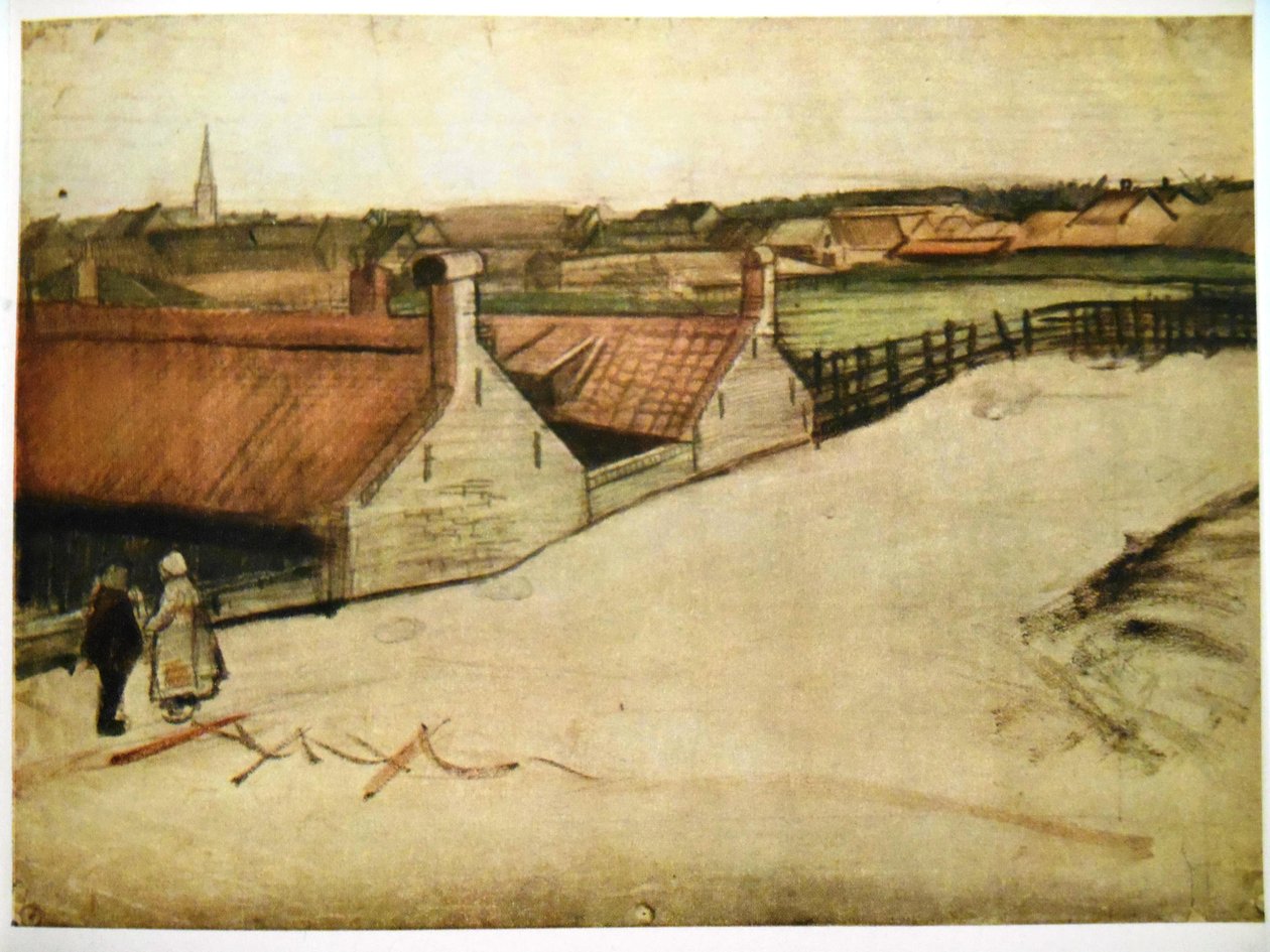 Vue de Scheveningen, clocher en arrière-plan - Vincent van Gogh