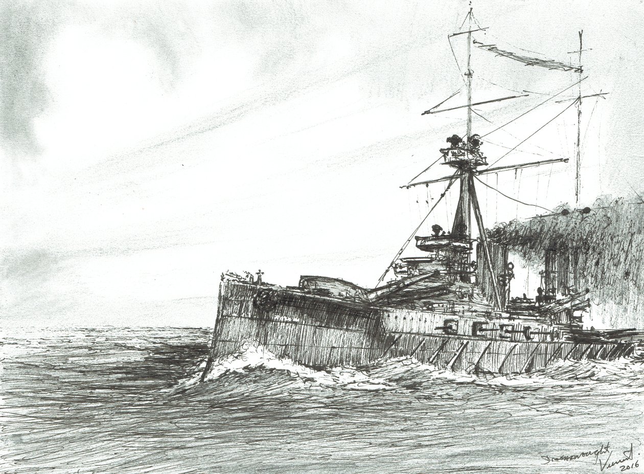 HMS Dreadnought en mer - Vincent Alexander Booth