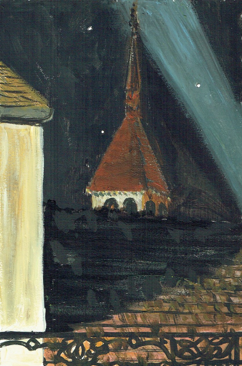 Vue de nuit sur les toits de Laignes - Vincent Alexander Booth