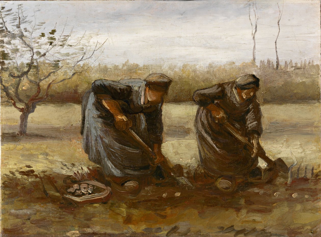 Deux paysannes creusant des pommes de terre, 1885 - Vincent van Gogh