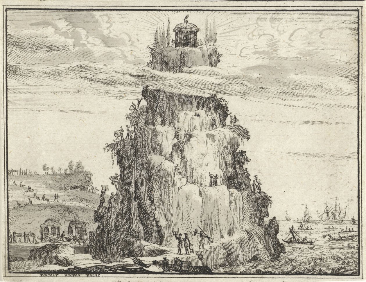 Temple de la sagesse sur un rocher - Vincent Laurensz. van der Vinne (II)