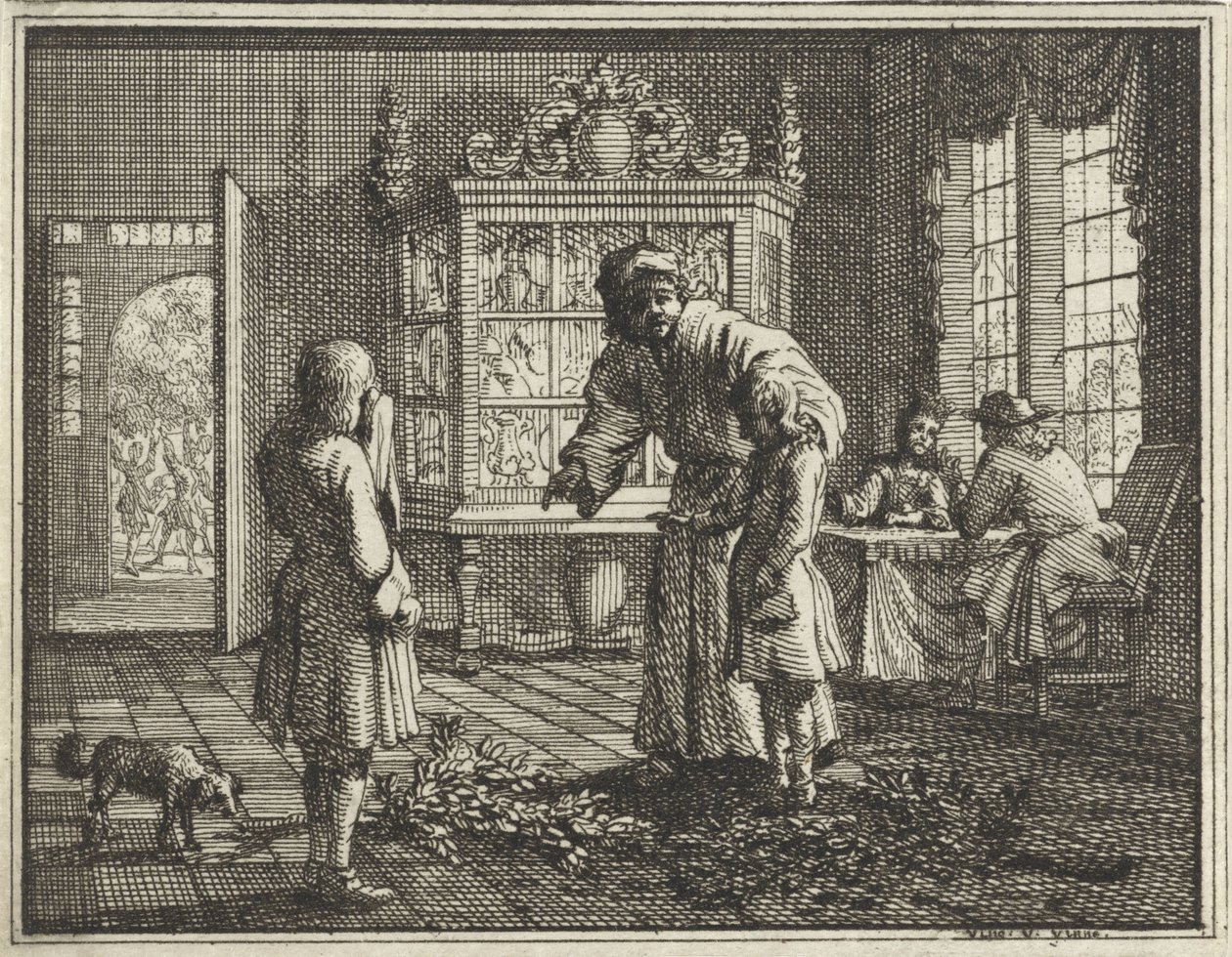 Un père réprimande ses enfants - Vincent Laurensz. van der Vinne (II)