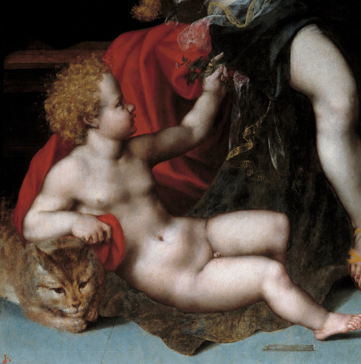 Jupiter en satyre avec Antiope et ses jumeaux (détail) - Vincent Sellaer