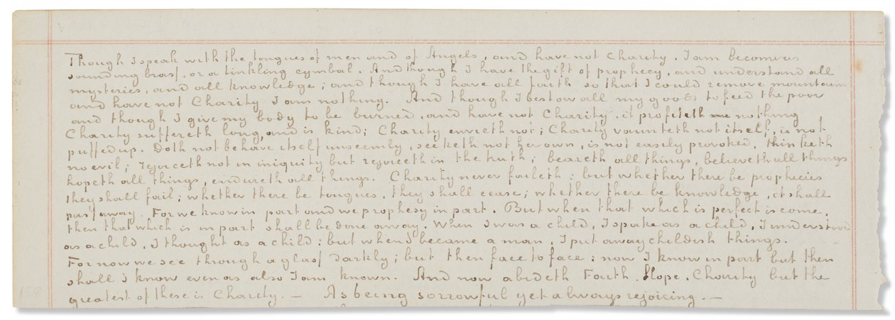 Manuscrit autographe, transcriptions de textes bibliques en anglais - Vincent van Gogh
