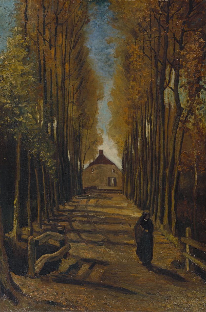 Allée de peupliers en automne - Vincent van Gogh