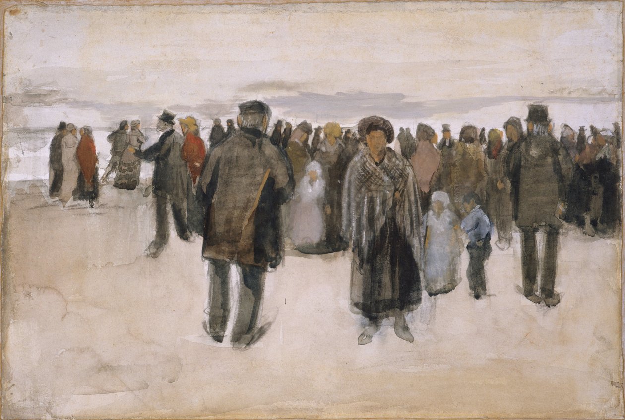 Plage de Scheveningen / Des promeneurs sur la plage - Vincent van Gogh