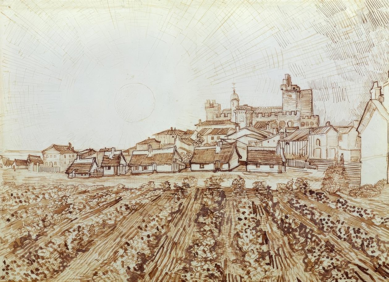 Vue sur Saintes-Maries - Vincent van Gogh