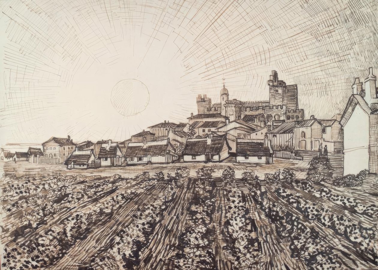 Vue sur les Saintes-Maries - Vincent van Gogh