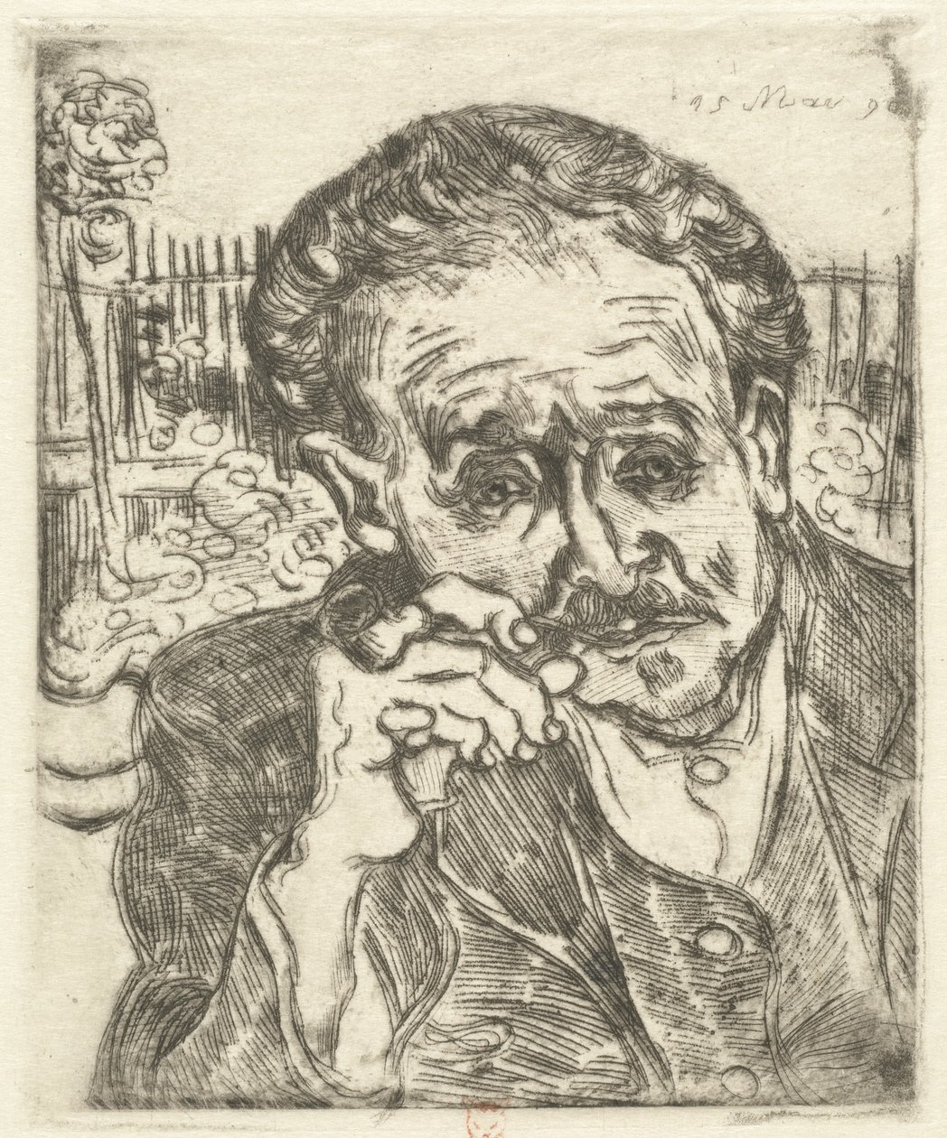 Dr. Gachet Homme avec une pipe, 1890 - Vincent van Gogh