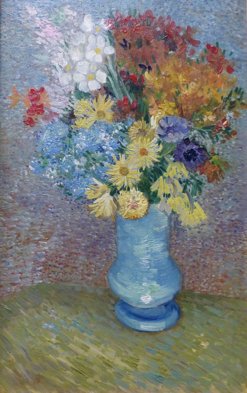 Fleurs dans un vase bleu, vers 1887 - Vincent van Gogh