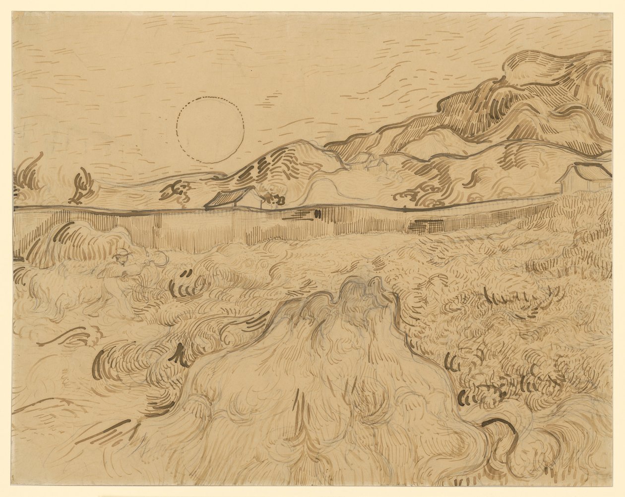 Champ de blé, le faucheur (Le fauchair) - Vincent van Gogh