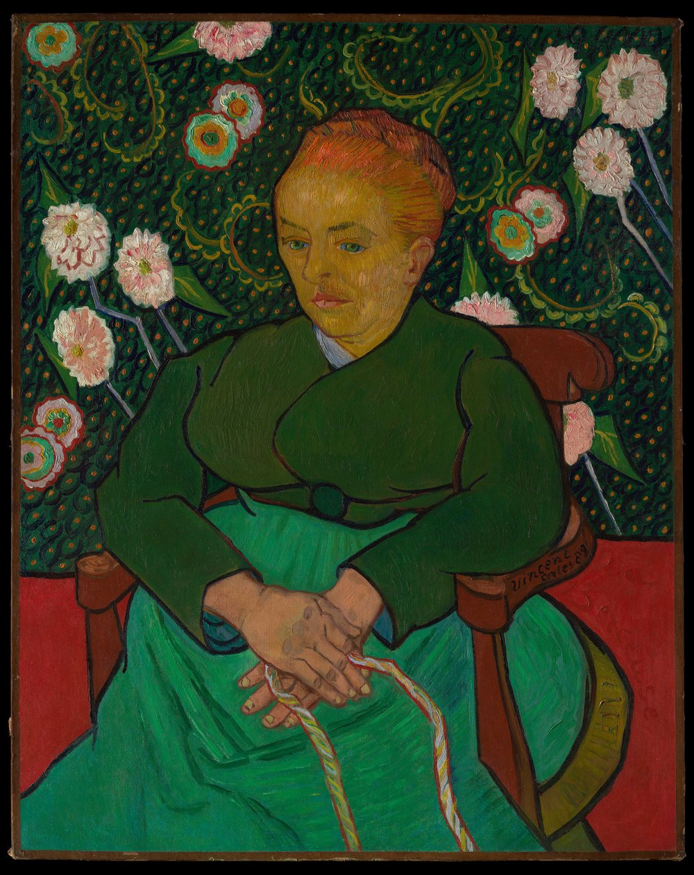 La Berceuse (Femme berçant un berceau ; Augustine-Alix Pellicot Roulin, 1851-1930) - Vincent van Gogh
