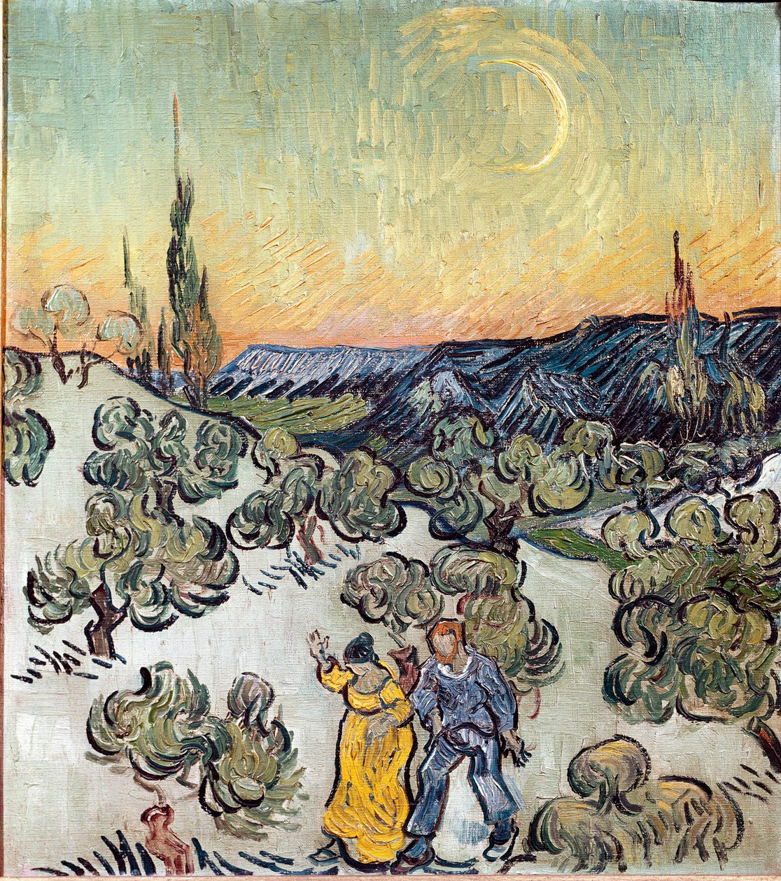 Paysage au crépuscule (Saint-Rémy) - Vincent van Gogh