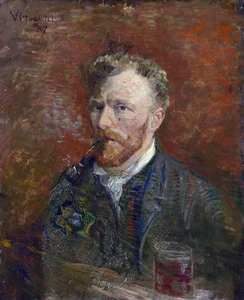 Autoportrait avec verre par Vincent van Gogh - Vincent van Gogh