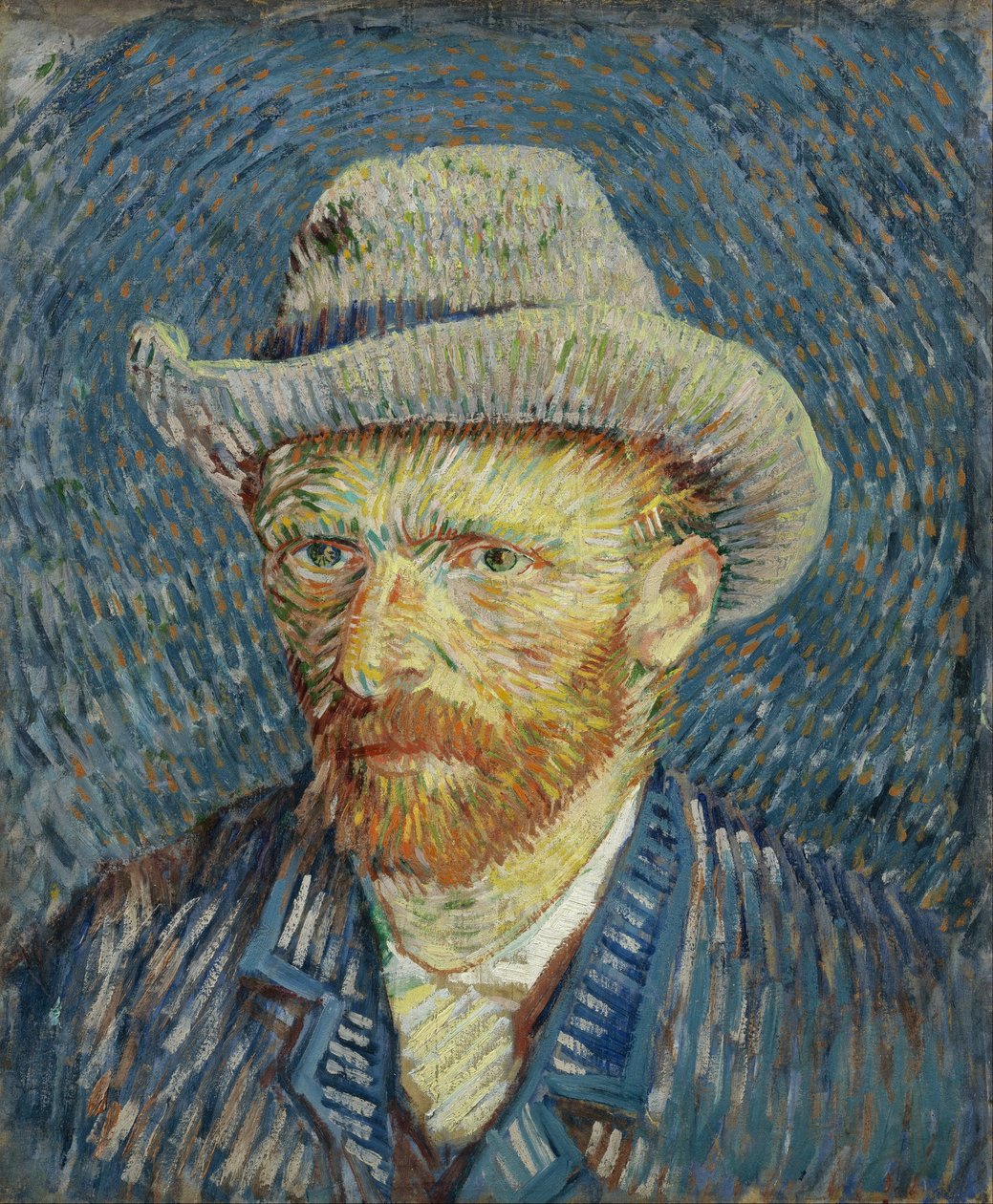 Autoportrait au chapeau de feutre gris - Vincent van Gogh