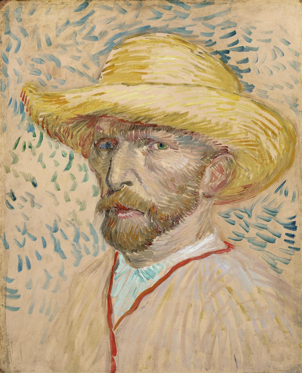 Autoportrait avec chapeau de paille - Vincent van Gogh