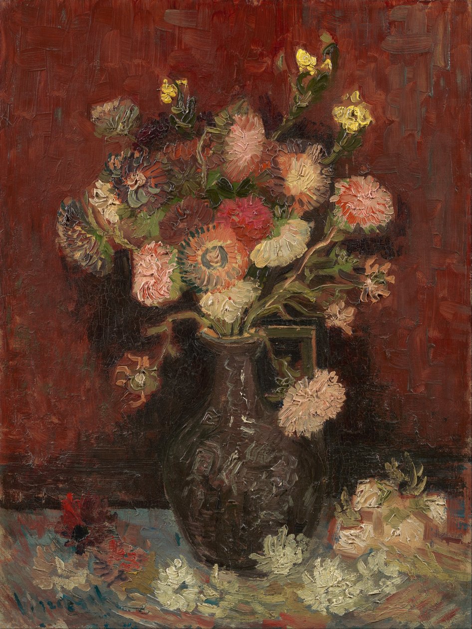 Vase avec asters de Chine et glaïeuls - Vincent van Gogh