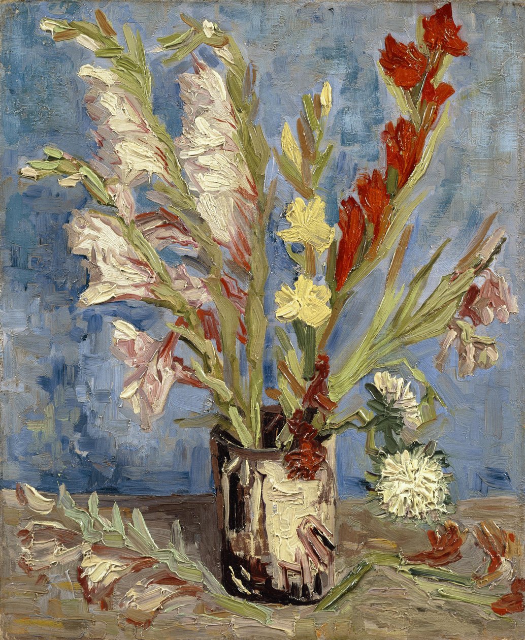 Vase avec des glaïeuls et des asters de Chine - Vincent van Gogh
