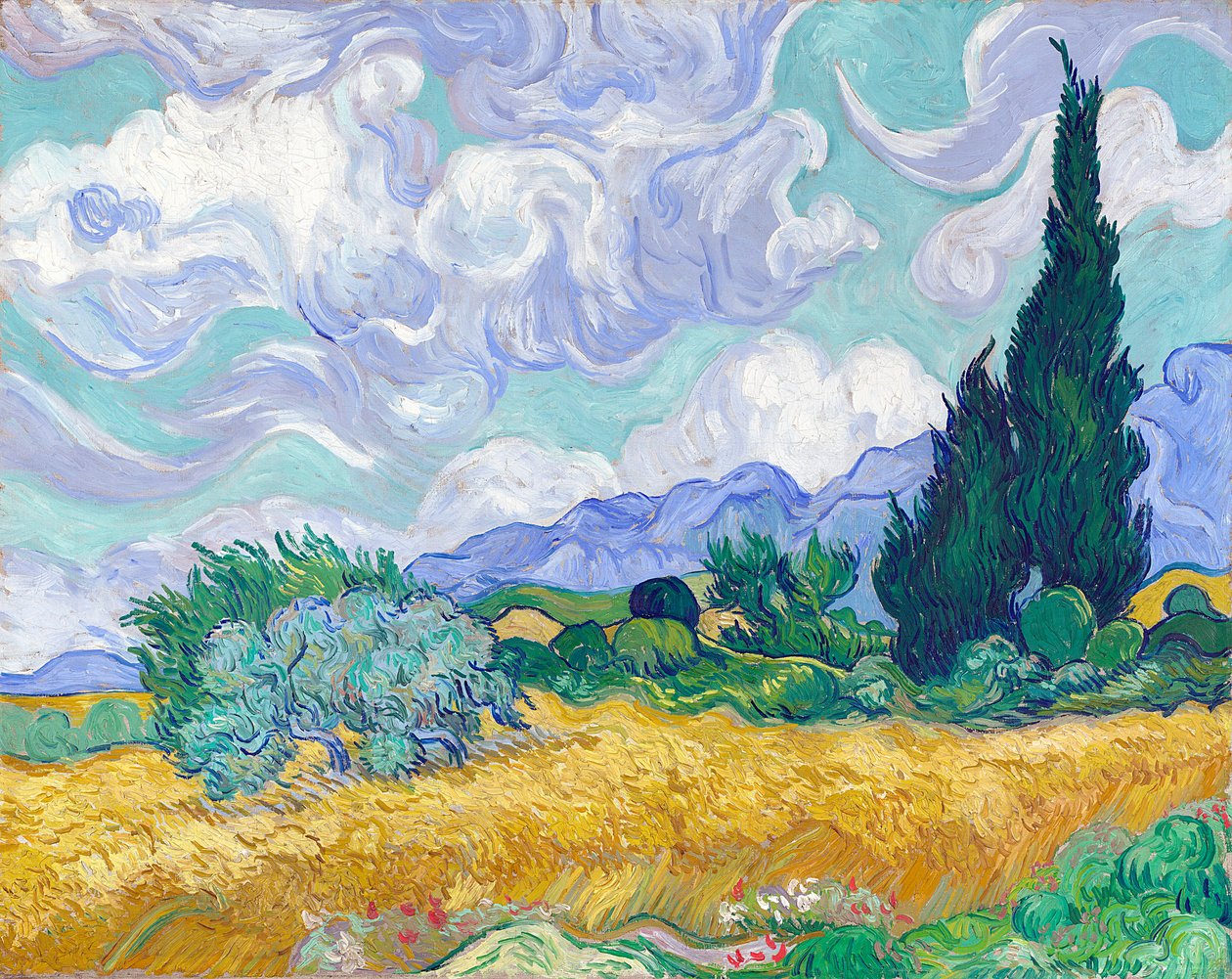 Champ de blé avec cyprès - Vincent van Gogh