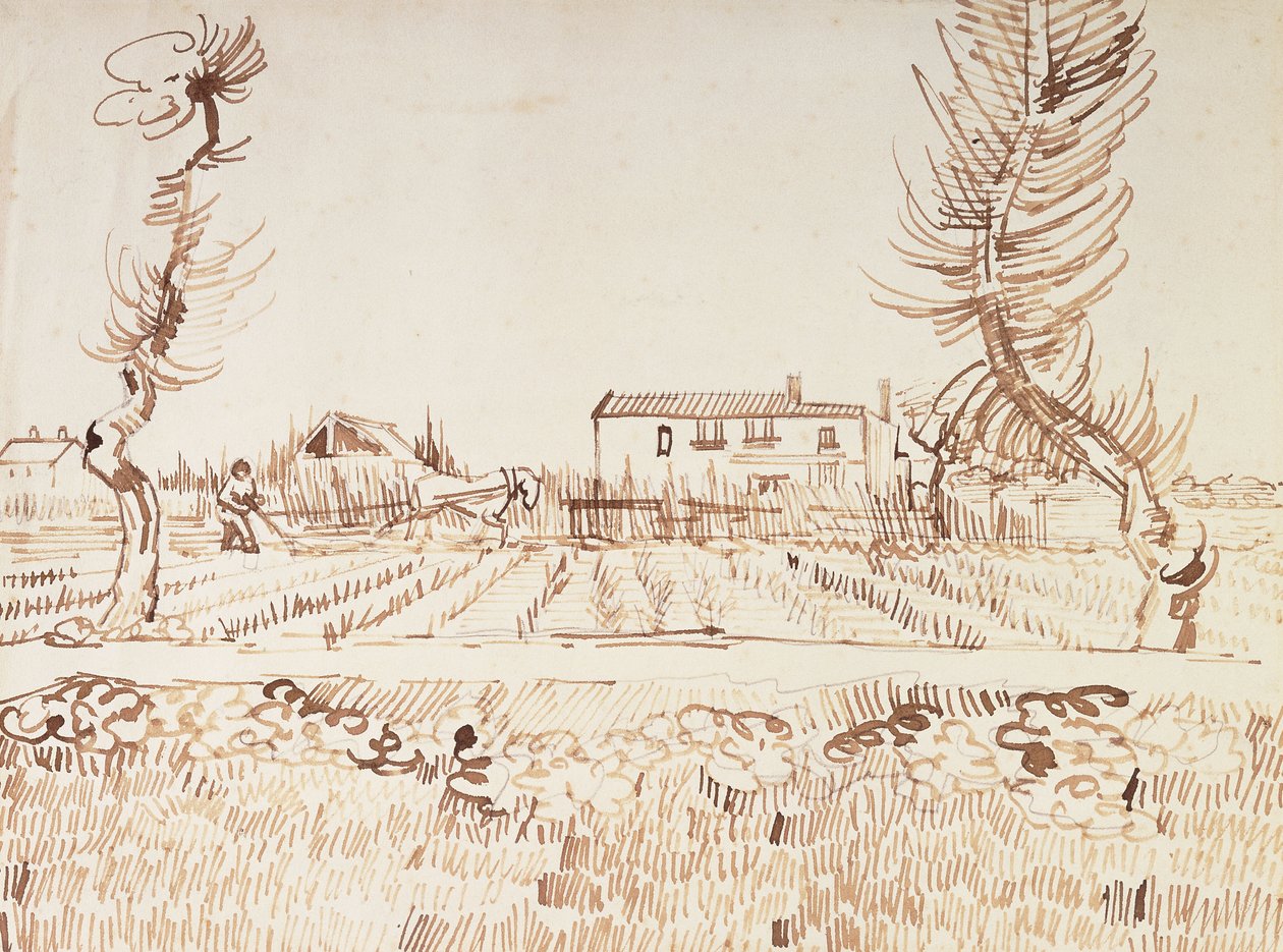 Laboureur dans les Champs à Arles - Vincent van Gogh