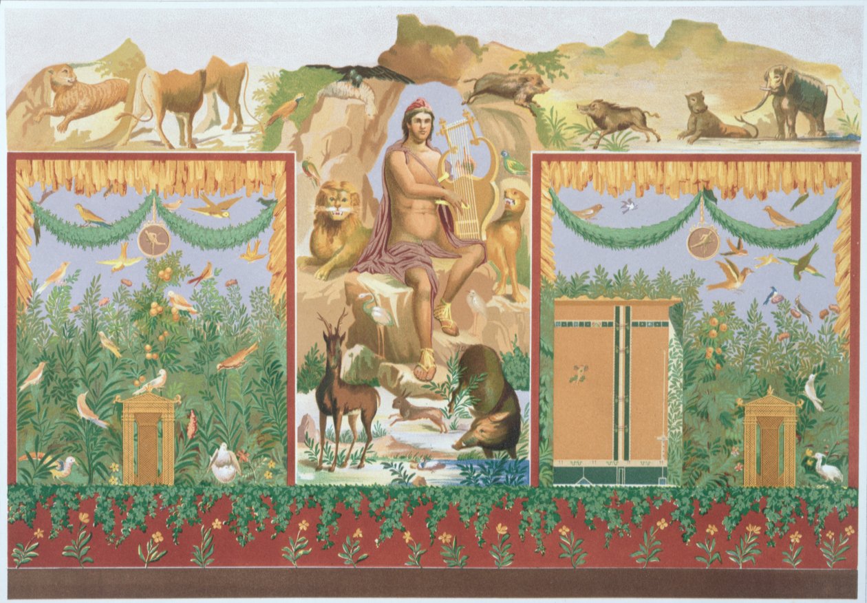 Orphée apprivoisant les animaux, reconstruction d