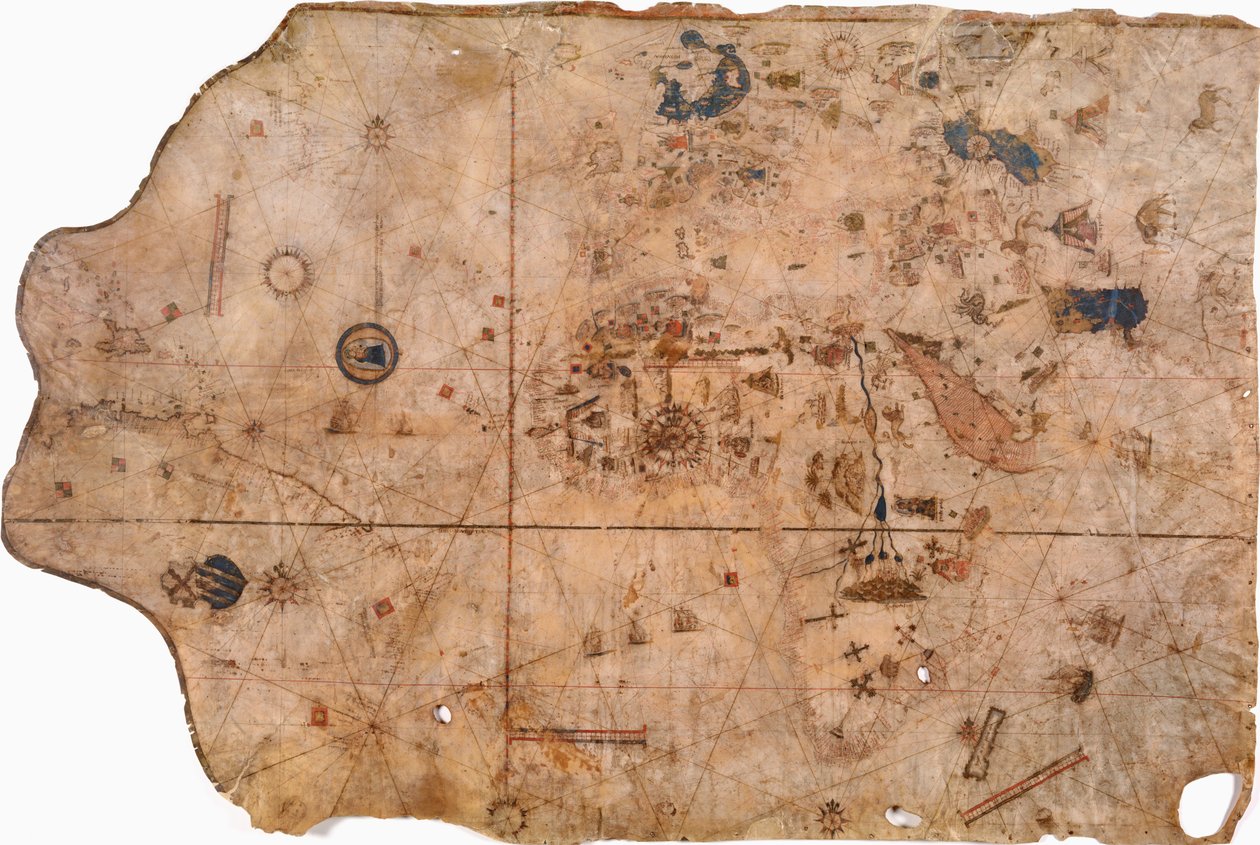Carte du monde, des côtes orientales de l