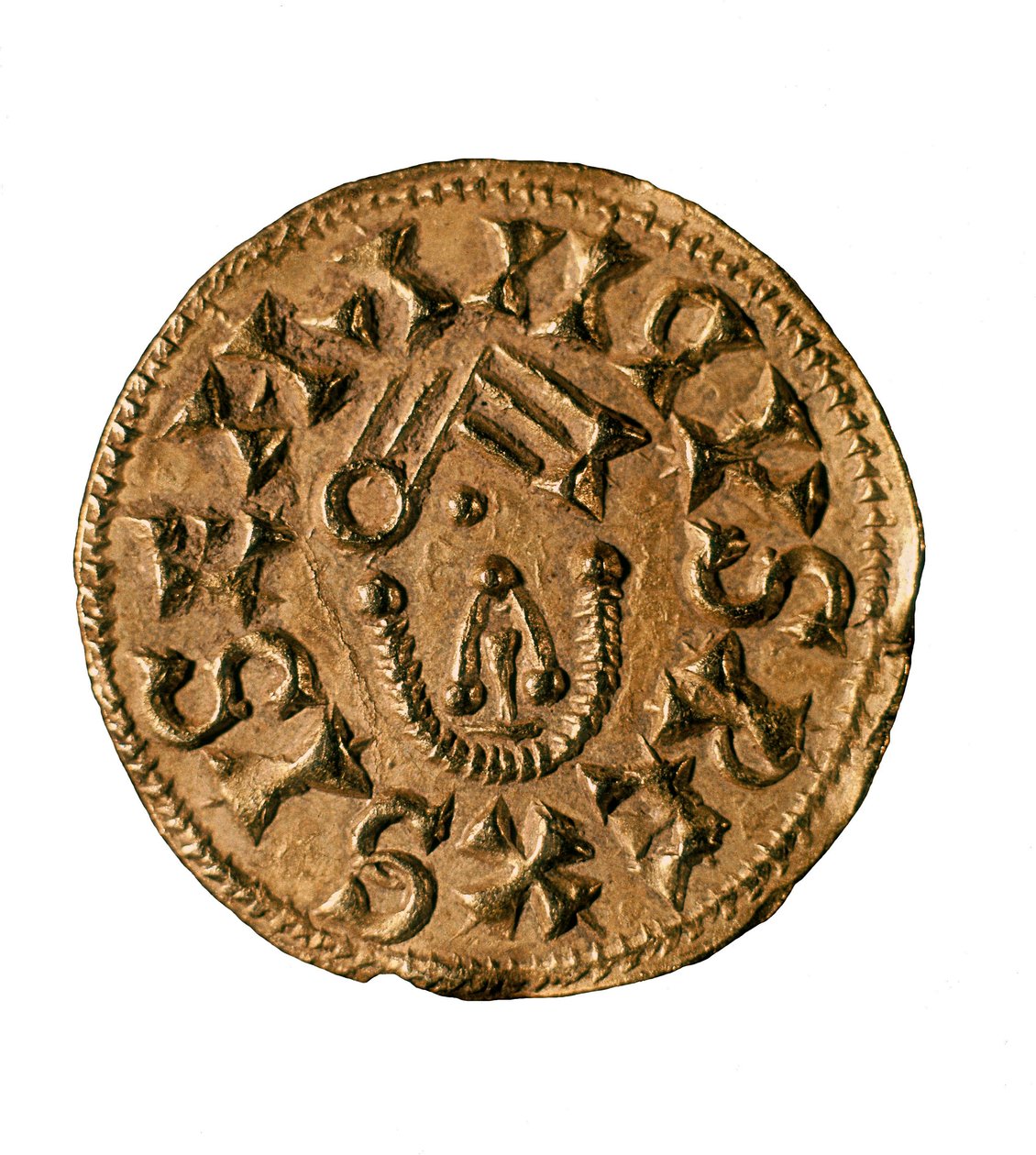 Tremissis (ou triens) du roi Sisenand, frappé à Tarraco, Espagne, VIIe siècle - Visigothic