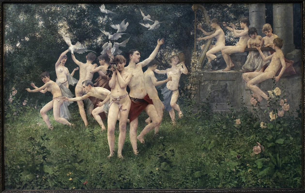 Festival de printemps (scène allégorique). Peinture de Karel Vitezslav Masek - Vitezlav Karel Masek