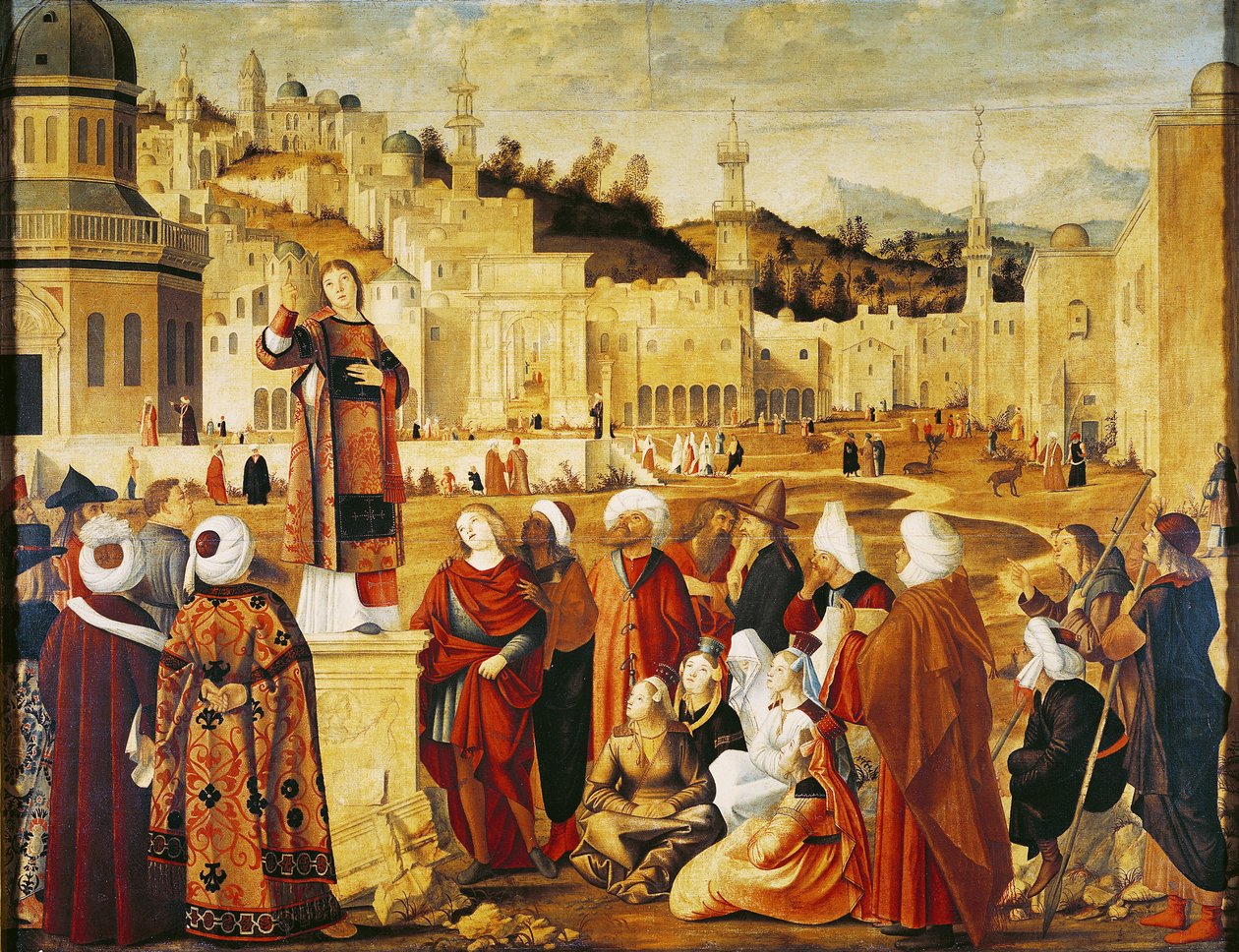 Saint Étienne prêchant - Vittore Carpaccio