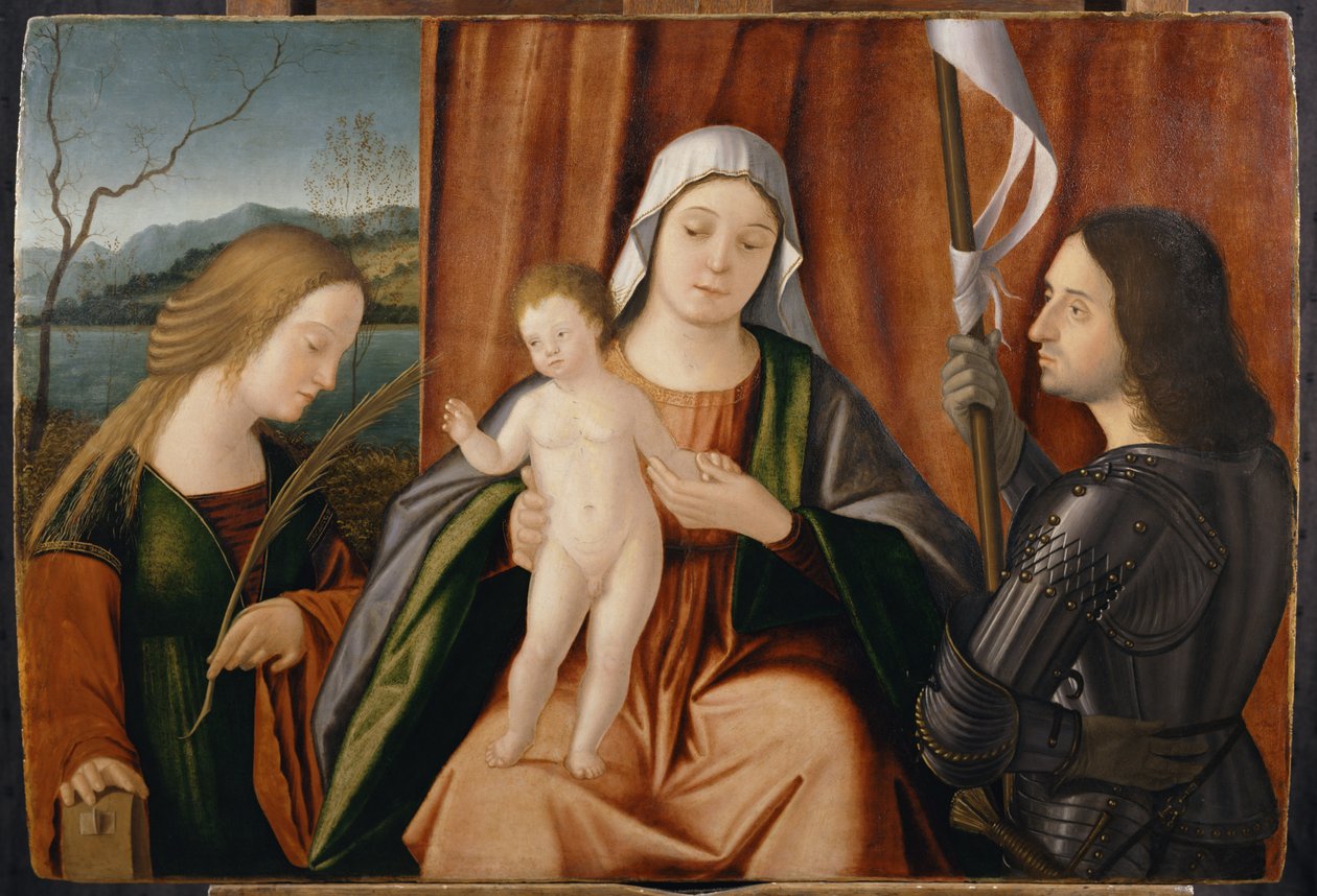 Madone et Enfant avec les saints Catherine d