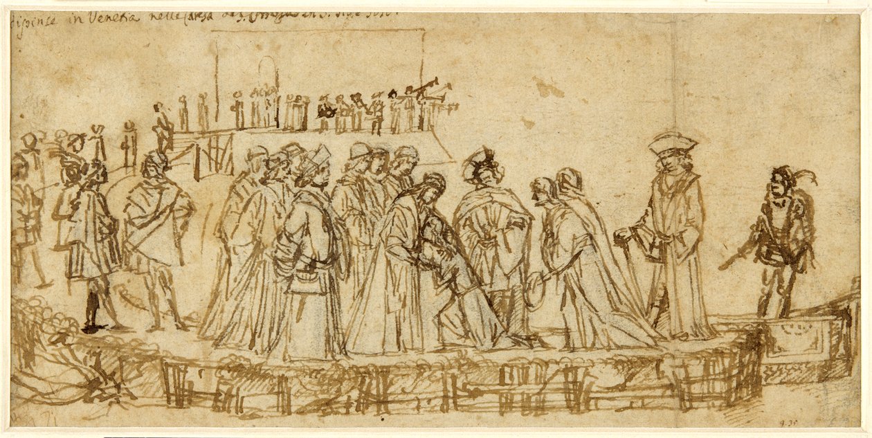 Le prince anglais Conan prenant congé de son père - Vittore Carpaccio