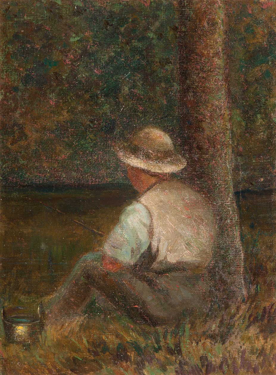 Vittore Grubicy, Enfant pêcheur - Vittore Grubicy de Dragon