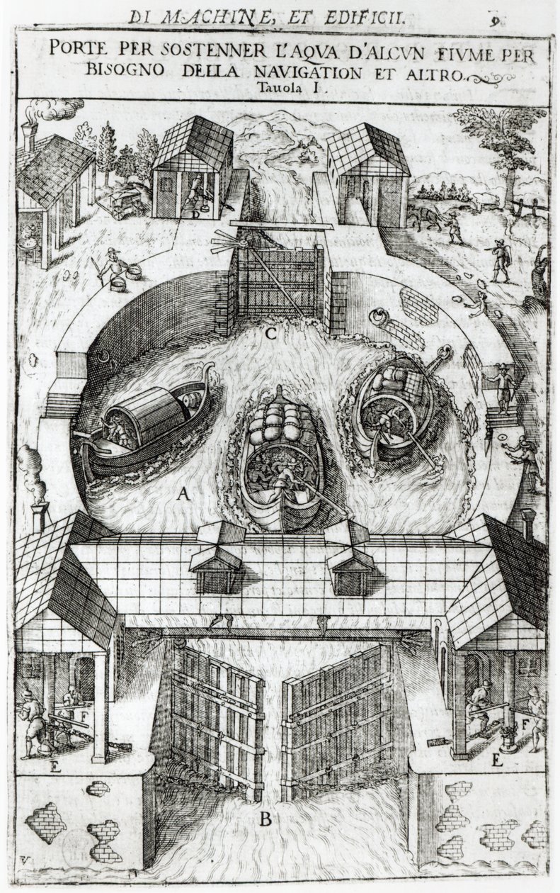 Conception pour une écluse, 1607 - Vittorio Zonca