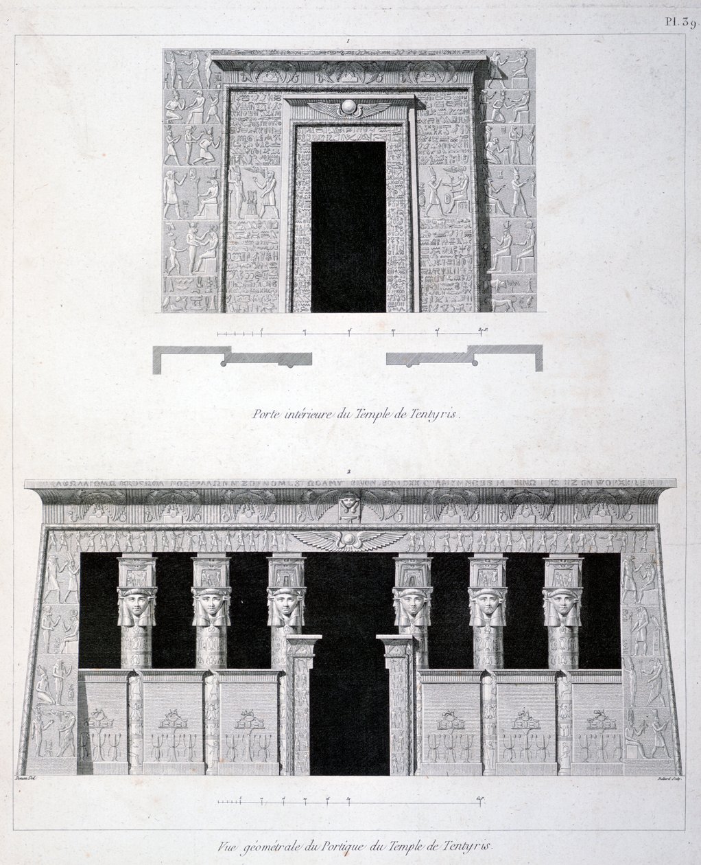 Une porte et une passerelle au temple de Tentyris, 19e siècle - Vivant Denon