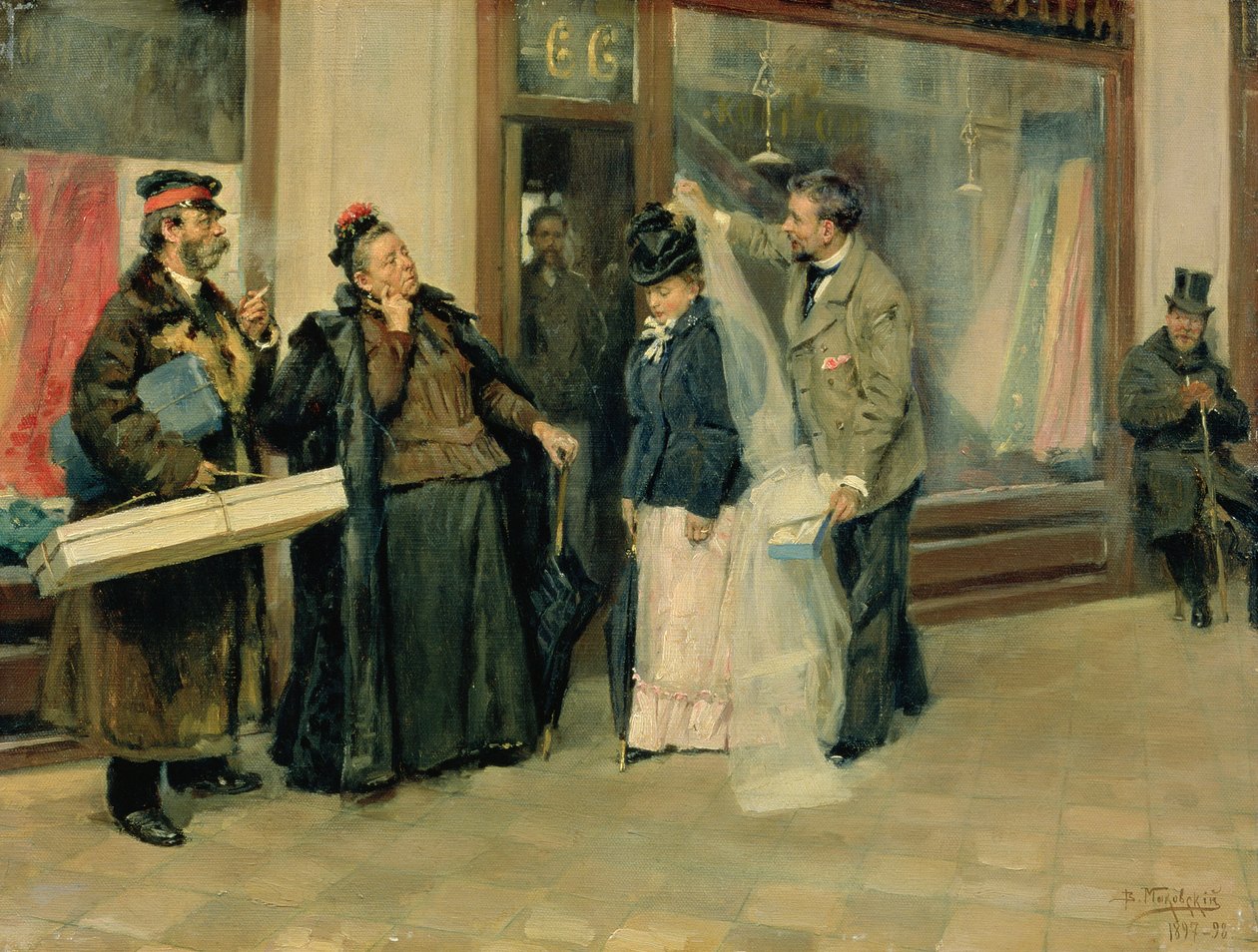 Le choix des cadeaux de mariage, 1897-98 - Vladimir Egorovic Makovsky