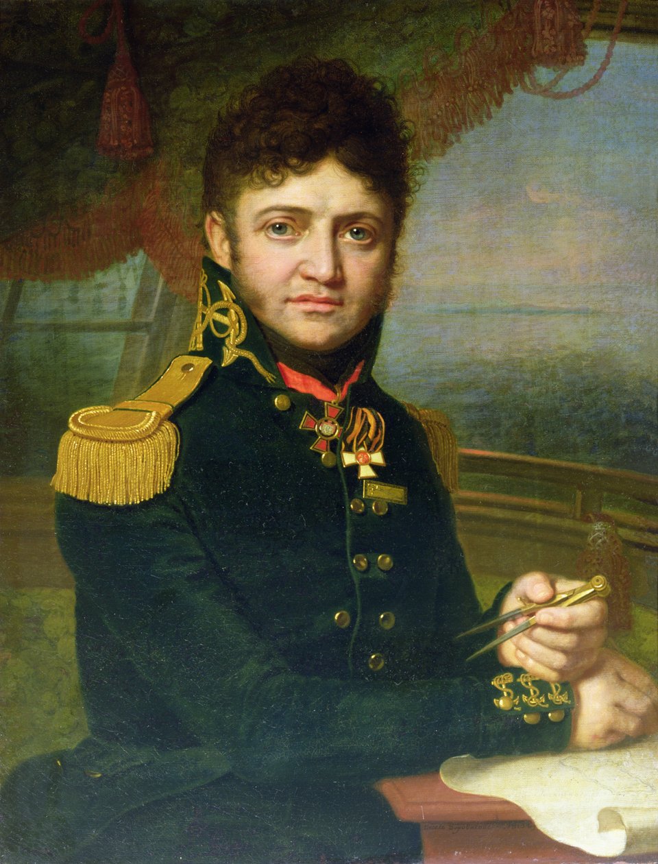 Portrait de Yuri F. Lisyansky, 1810 - Vladimir Lukich Borovikovsky