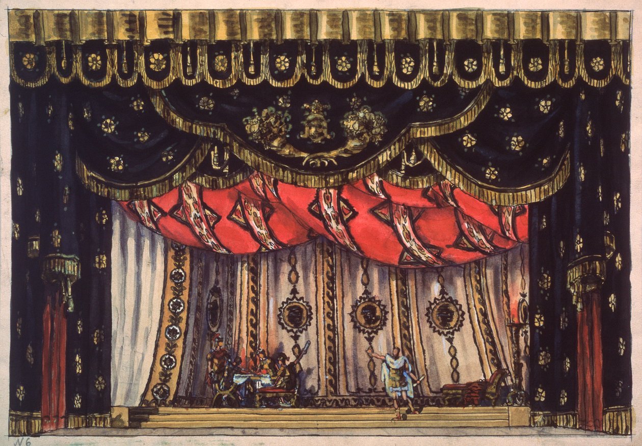 Décor préparatoire pour la pièce de théâtre "Le destructeur de Jérusalem" d