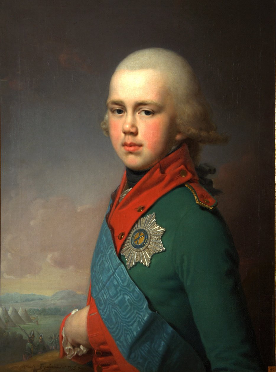 Portrait du grand-duc Constantin Pavlovitch de Russie 1779-1831, 1795 - Vladimir Lukich Borovikovsky