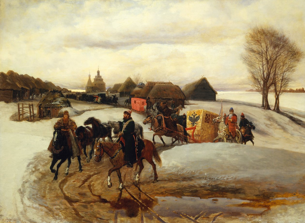 Le pèlerinage de printemps de la tsarine, sous le tsar Alexis Mikhaïlovitch - Vyacheslav Schvarts