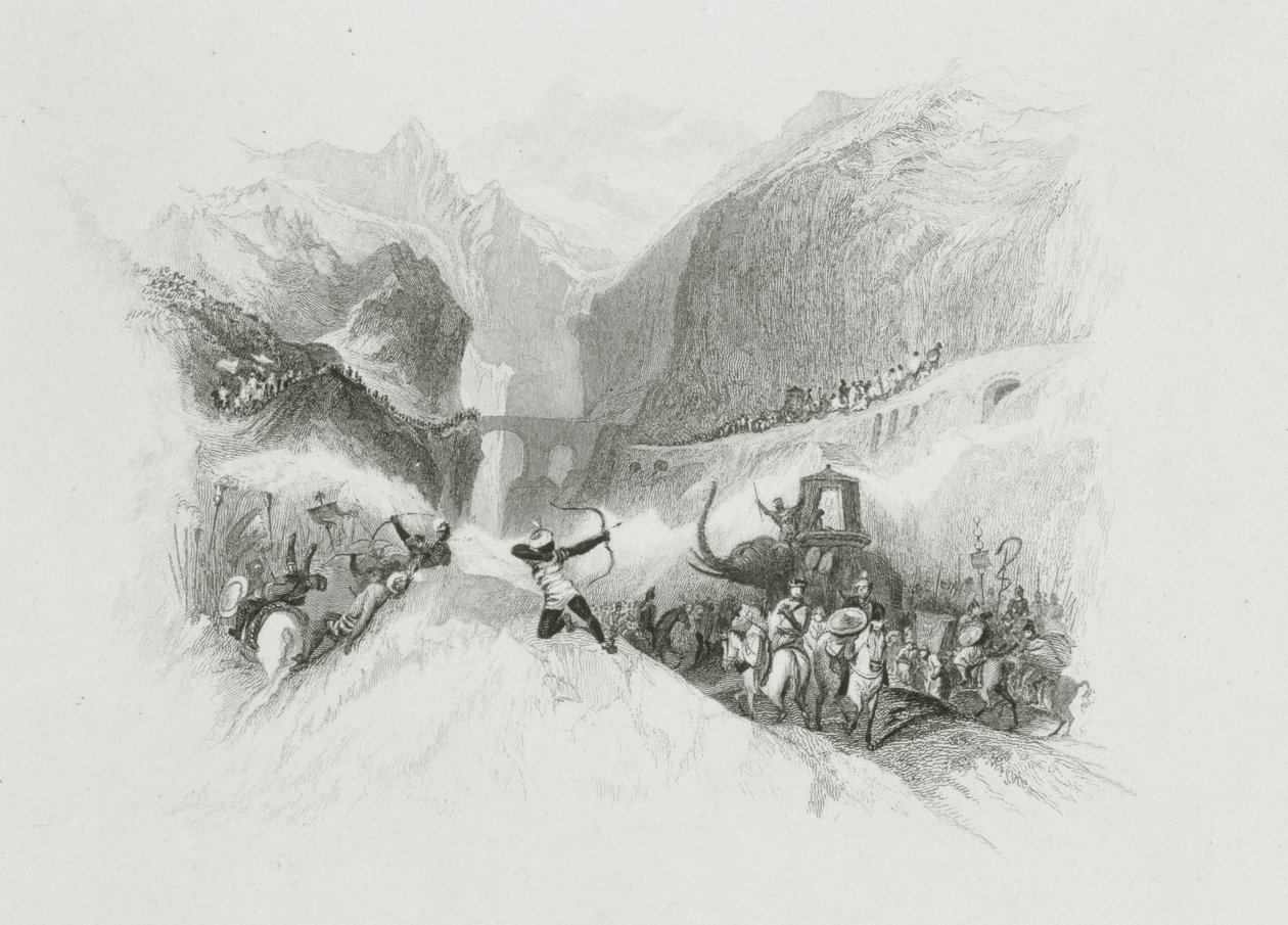 Hannibal (247-183 av. J.-C.) traversant les Alpes - W.R. Smith