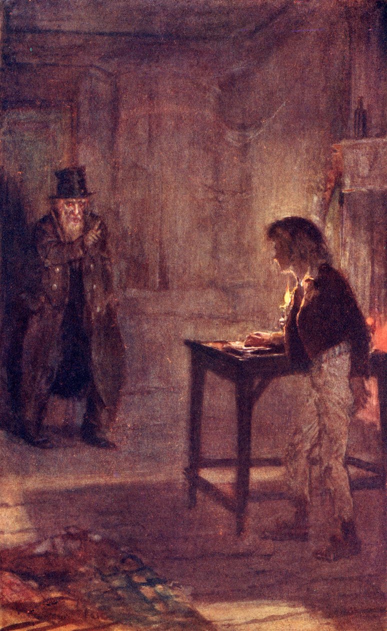 Fagin avertit Oliver, frontispice de 