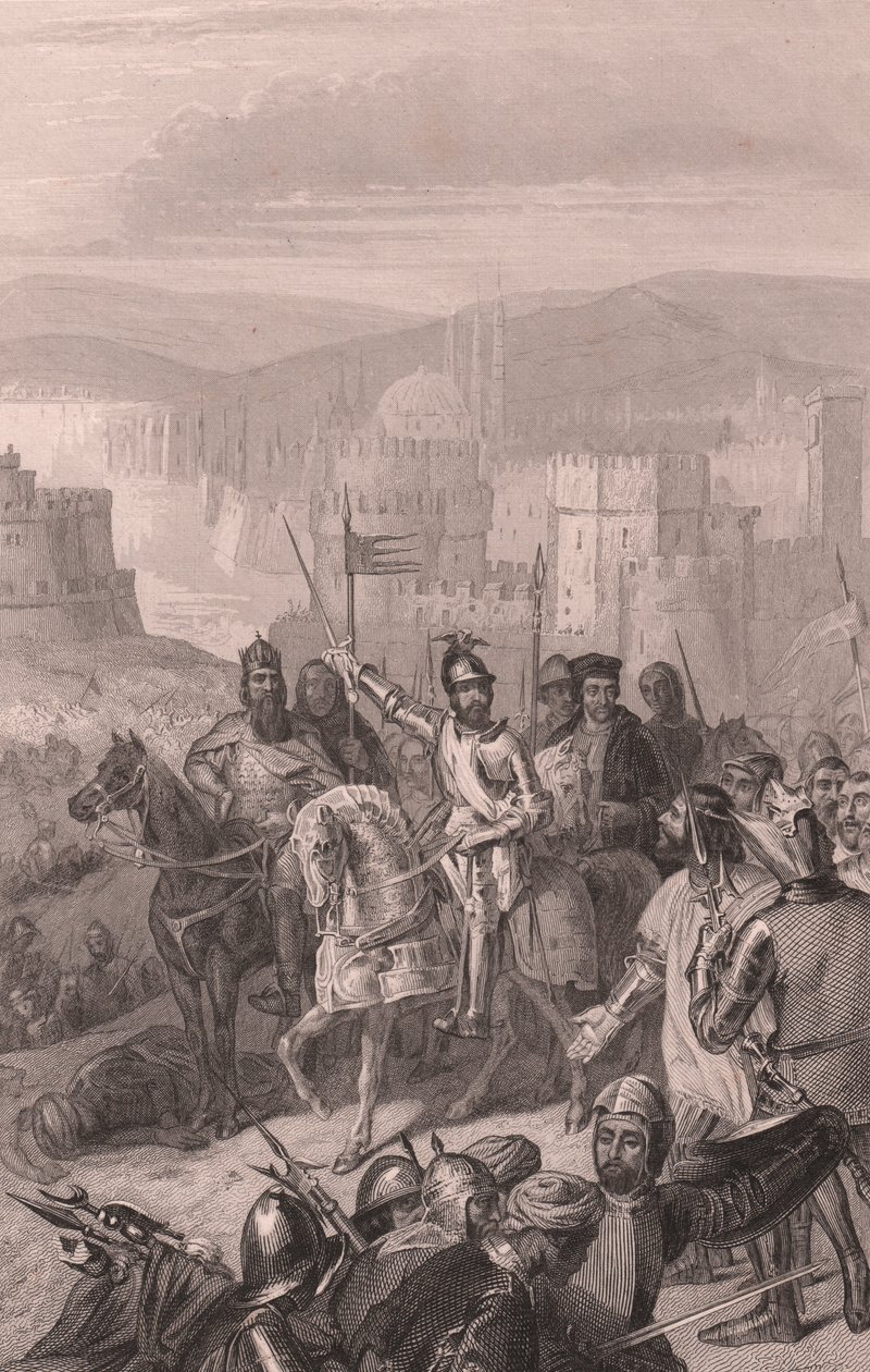 Le maréchal de Boucicaut force le sultan Bayezid à arrêter le siège de Constantinople - John Ward Dunsmore