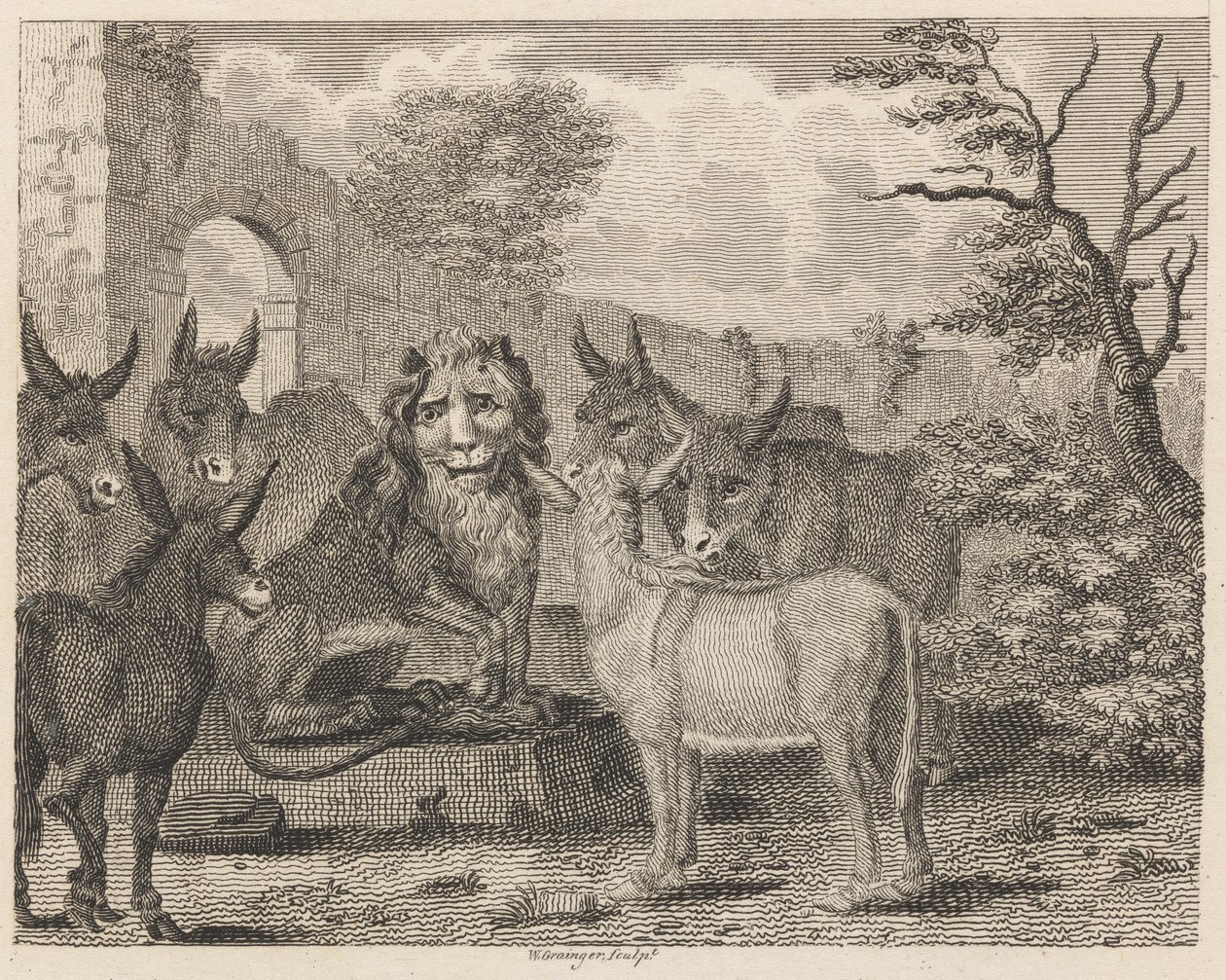 Le lion et le lionceau - W. Grainger