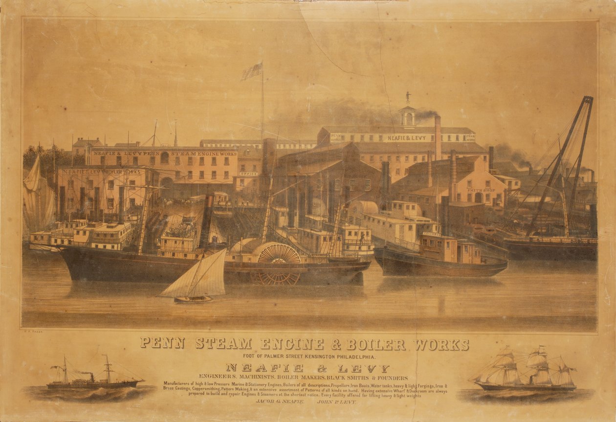 Moteur à vapeur Penn et chantier naval Neafie & Levy - W. H. Rease